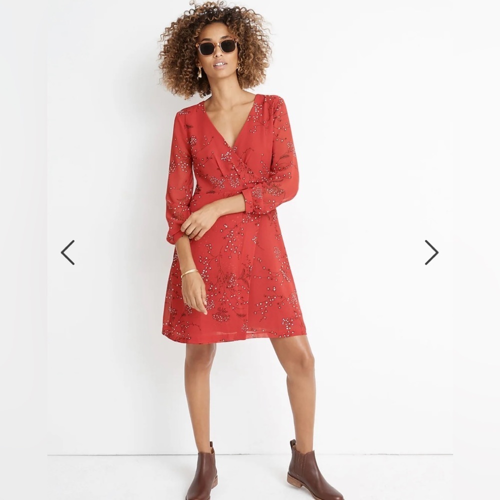 Madewell Hazelwood Wrap-Front Mini Dress in Windswept Floral - Picture 3 of 12